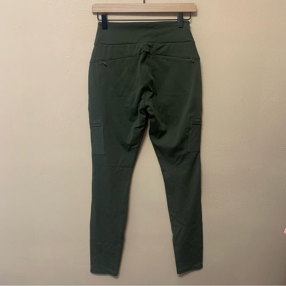 Athleta Headlands Hybrid Cargo Pants Size 4 Tall Olive Green Gray Flawed - Picture 6 of 15